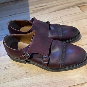 Black Brown 1826 Men’s Leather Monk Strap Sz 10.5 Dress Shoes‎ Made In Portugal